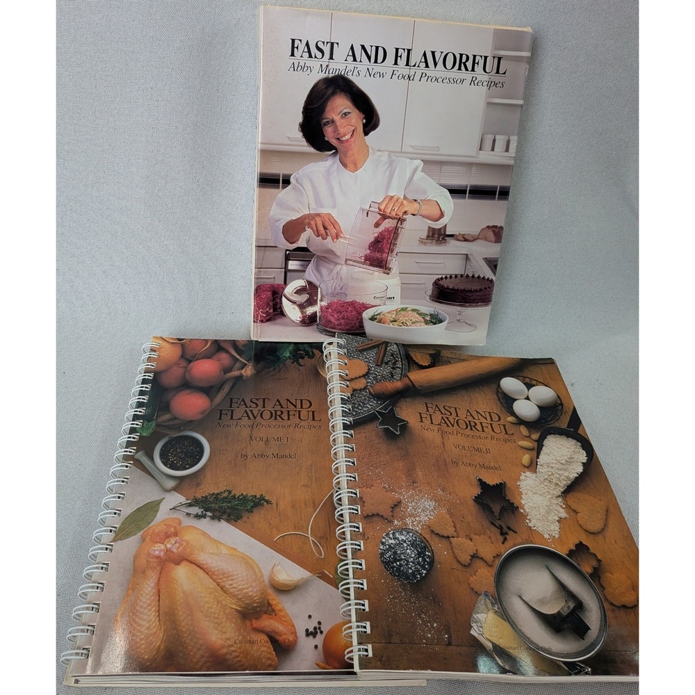 Abby Mandel Fast and Flavorful Food Processor Recipes 2 Vol Set Slipcase 1985
